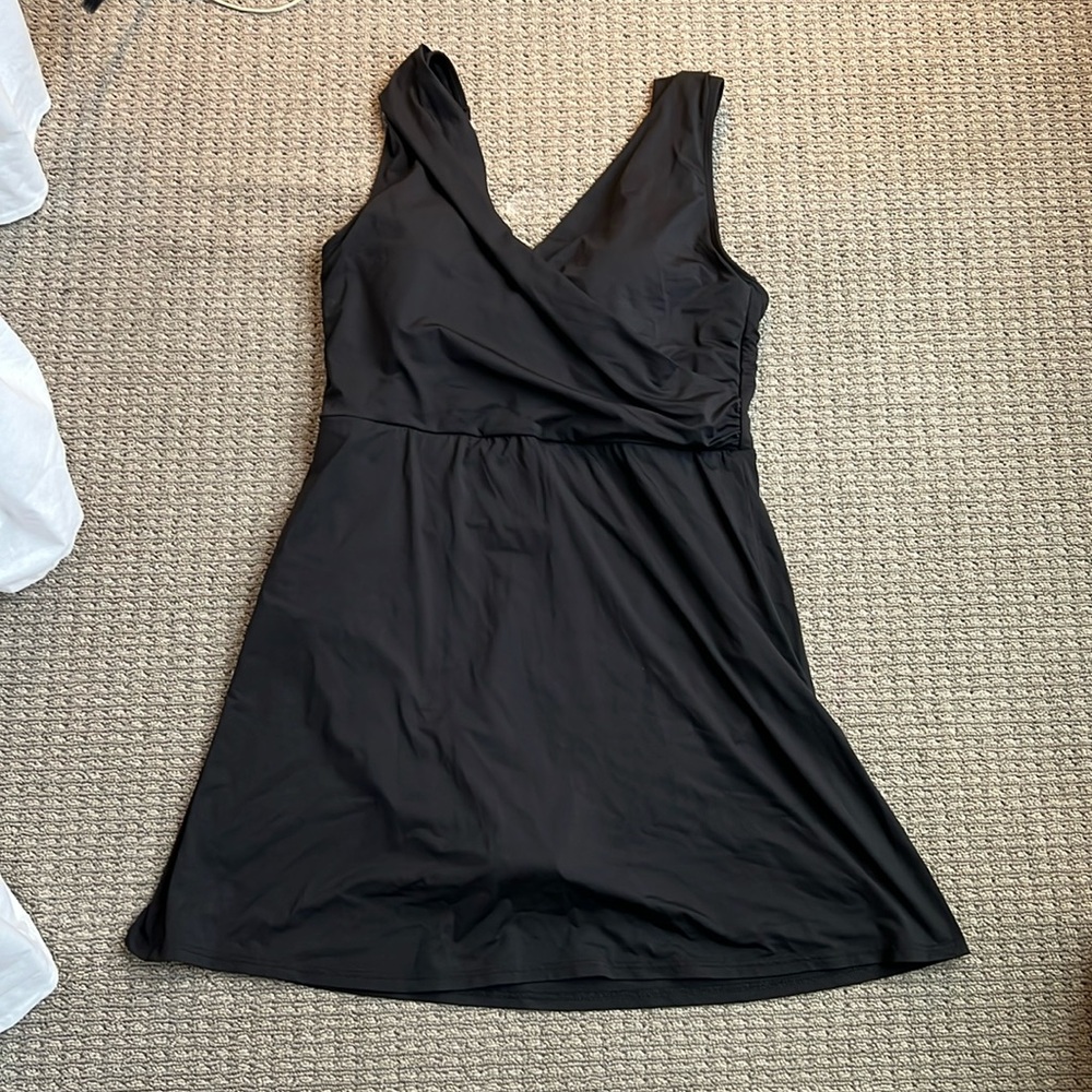 Lands’ End Plus Size Black Swim Dress